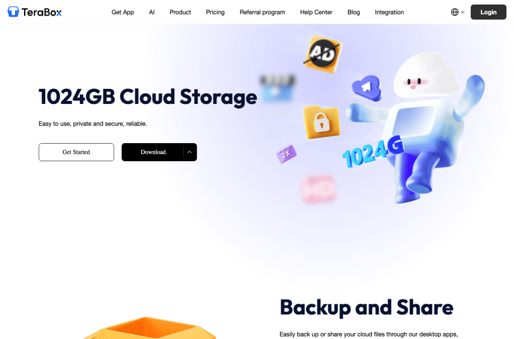 Screenshot preview of 1024terabox.com