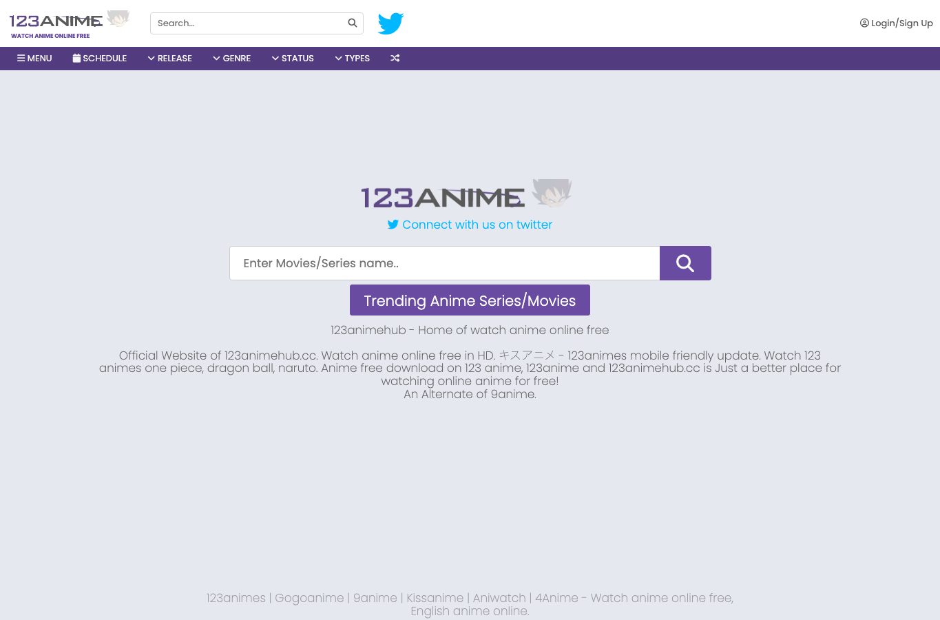 Screenshot preview of 123animes.ru