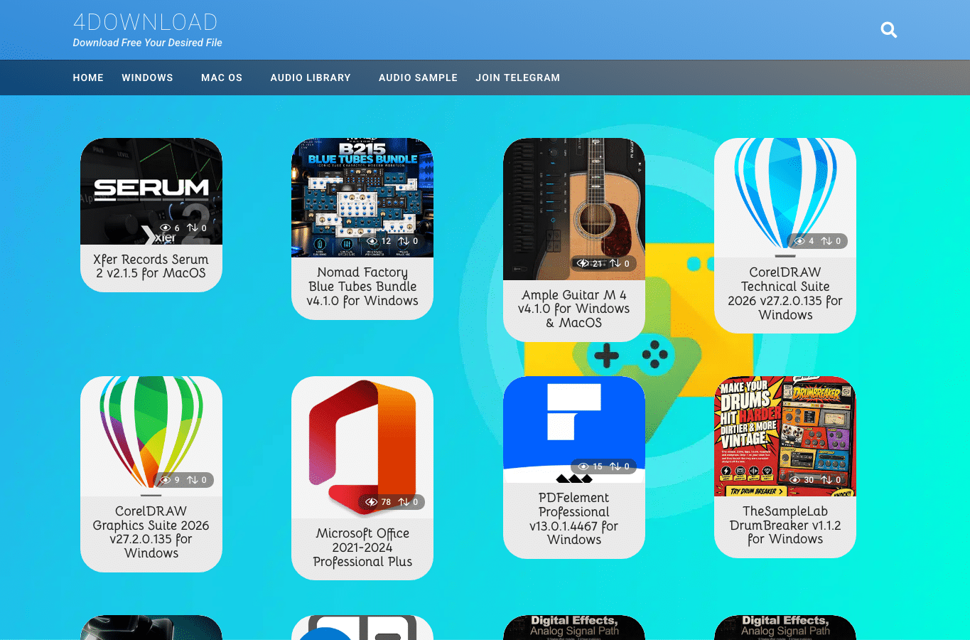 Screenshot preview of 4downloads.org