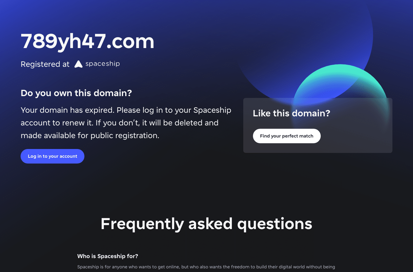 Screenshot preview of 789yh47.com