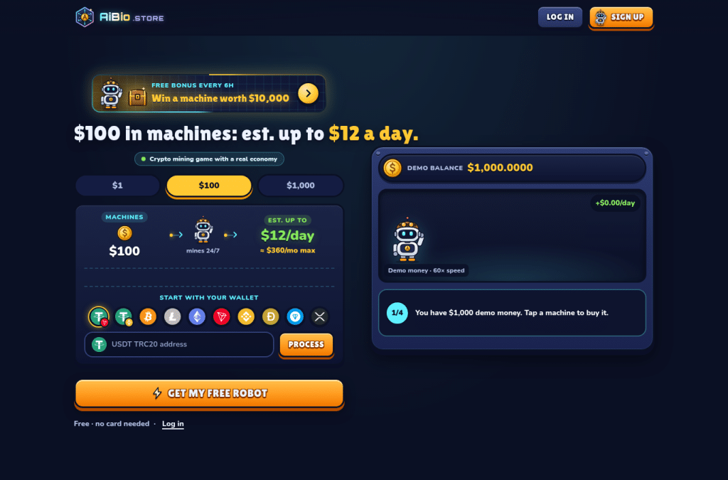 Screenshot preview of aibio.store