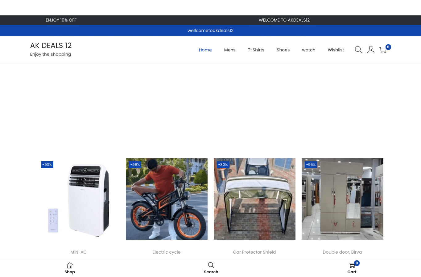 Screenshot preview of akdeals12.com