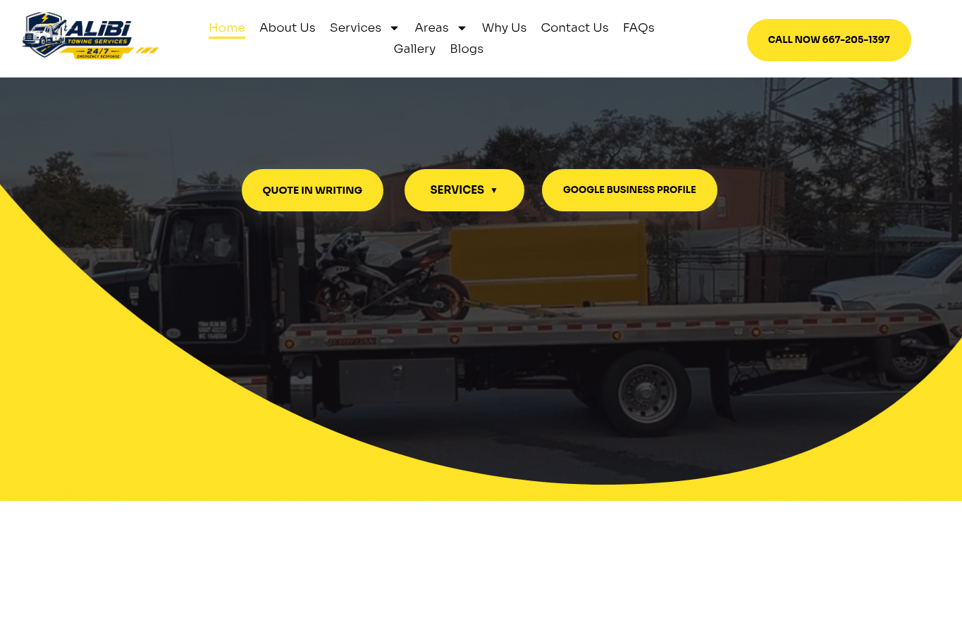 Screenshot preview of alibitowingservices.com