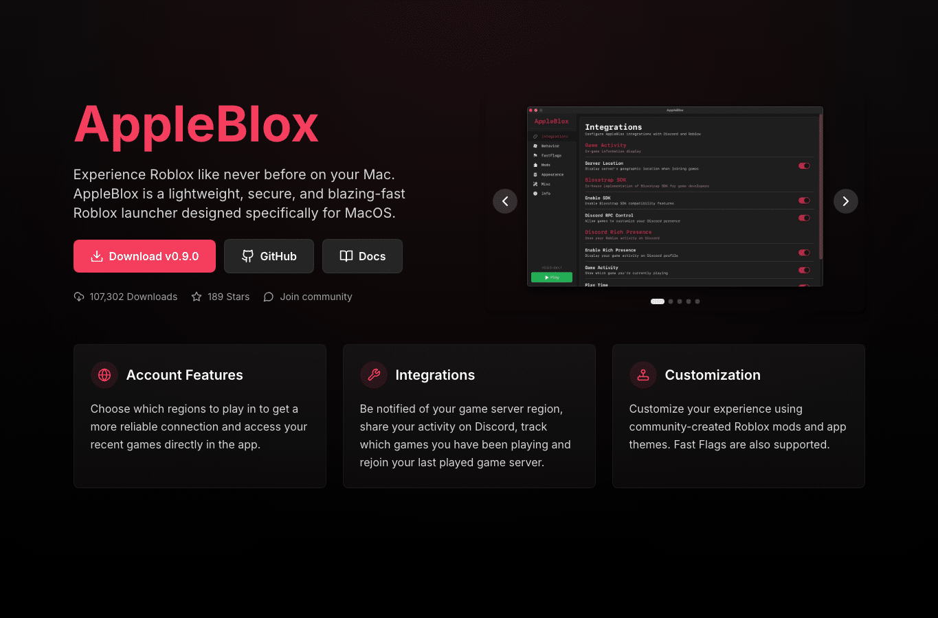 Screenshot preview of appleblox.com