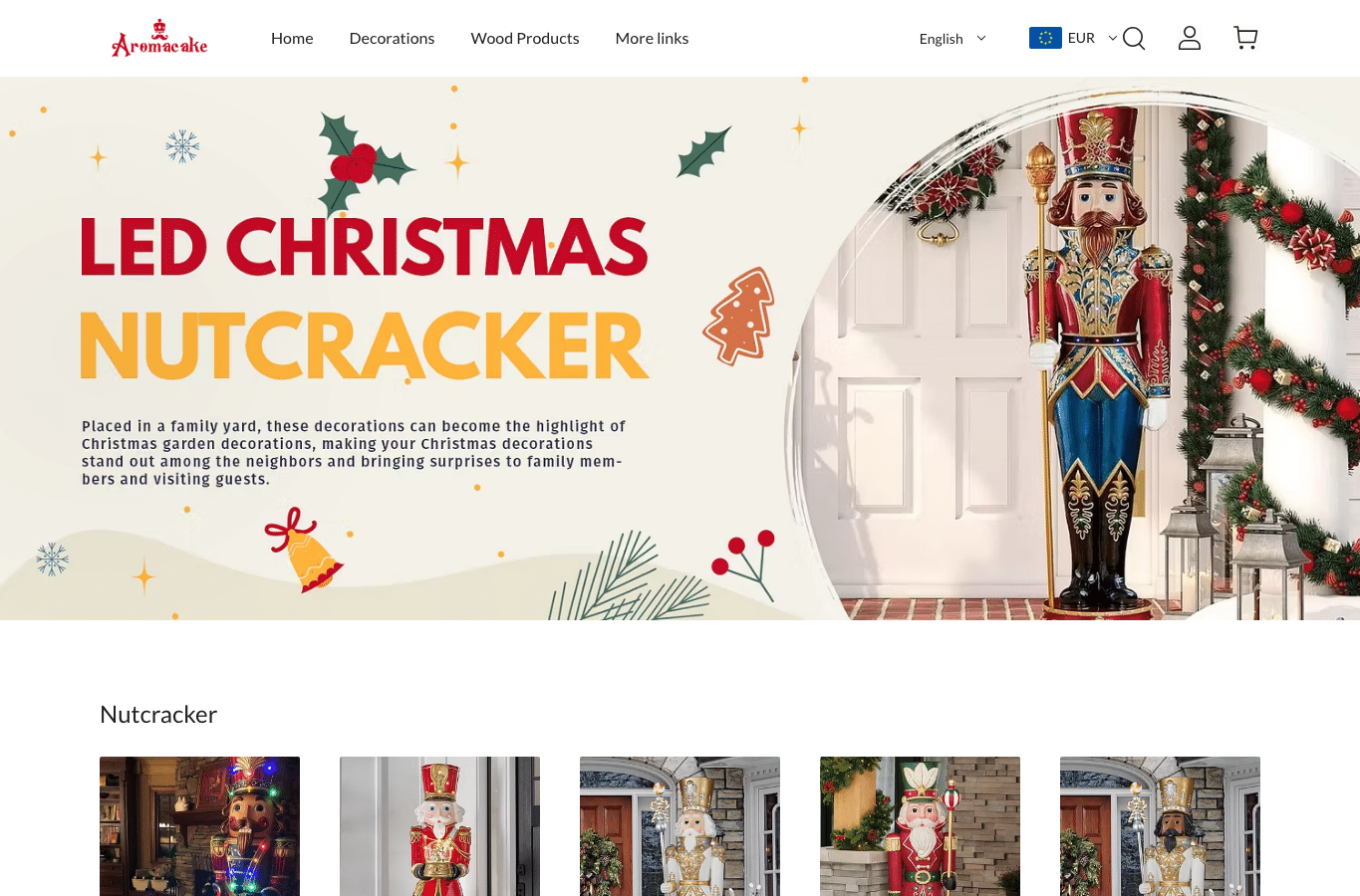 Screenshot preview of aromacake.com
