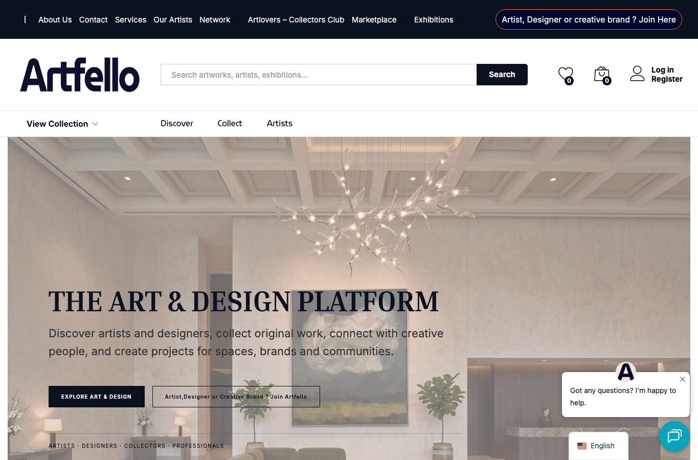 Screenshot preview of artfello.com