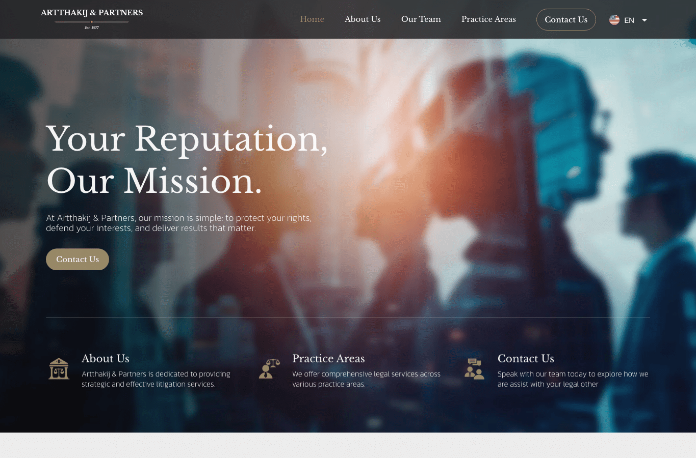 Screenshot preview of artthakij.com
