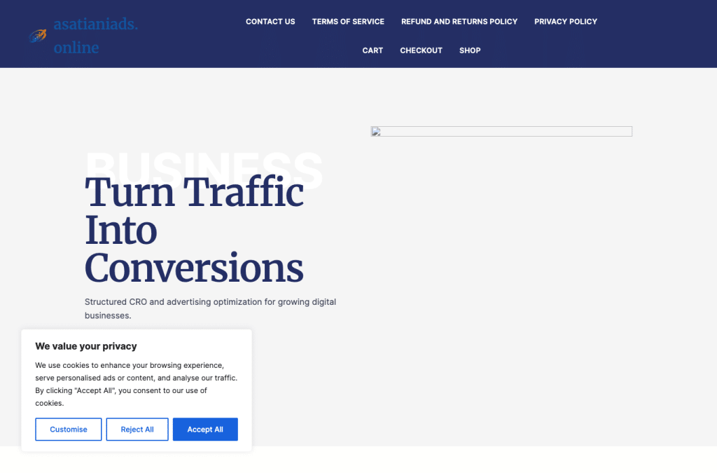 Screenshot preview of asatianiads.online
