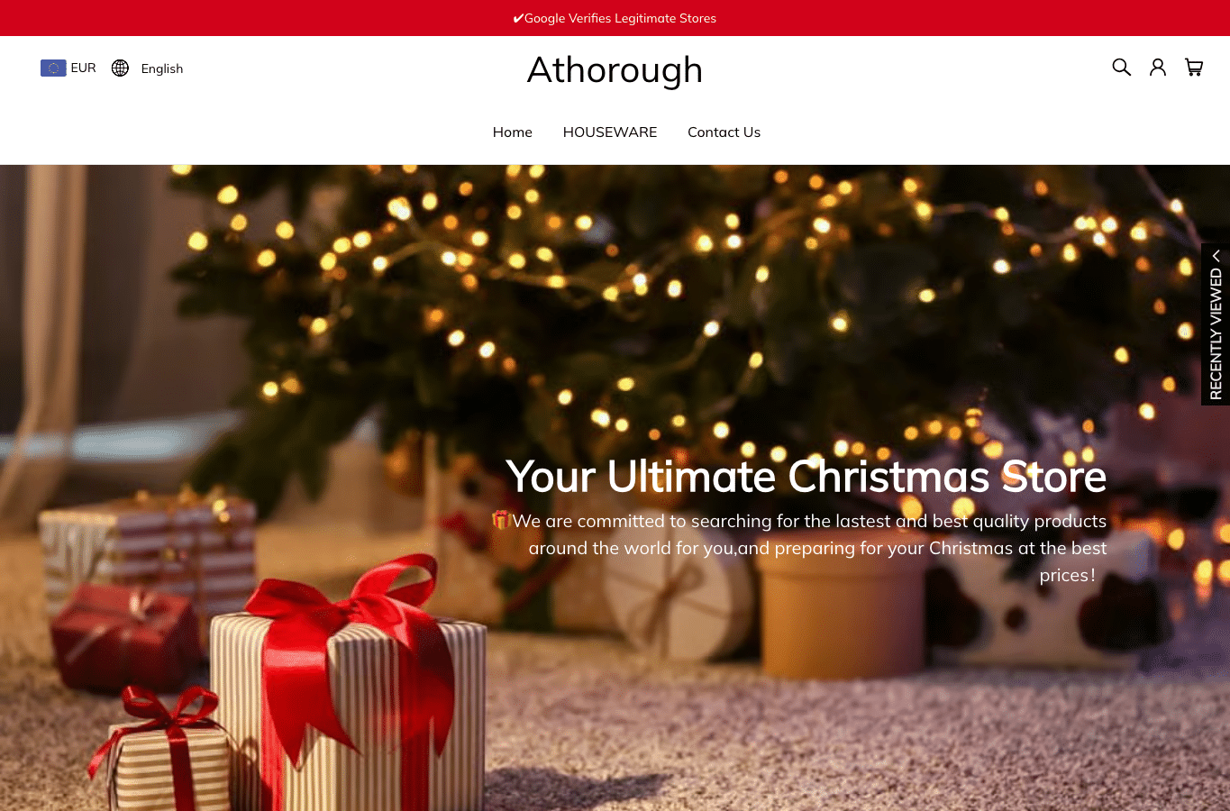 Screenshot preview of athorough.com
