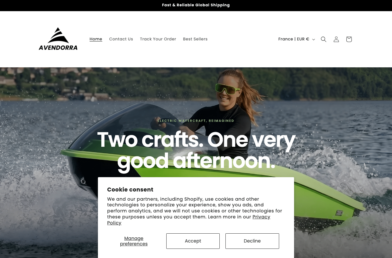 Screenshot preview of avendorra.com