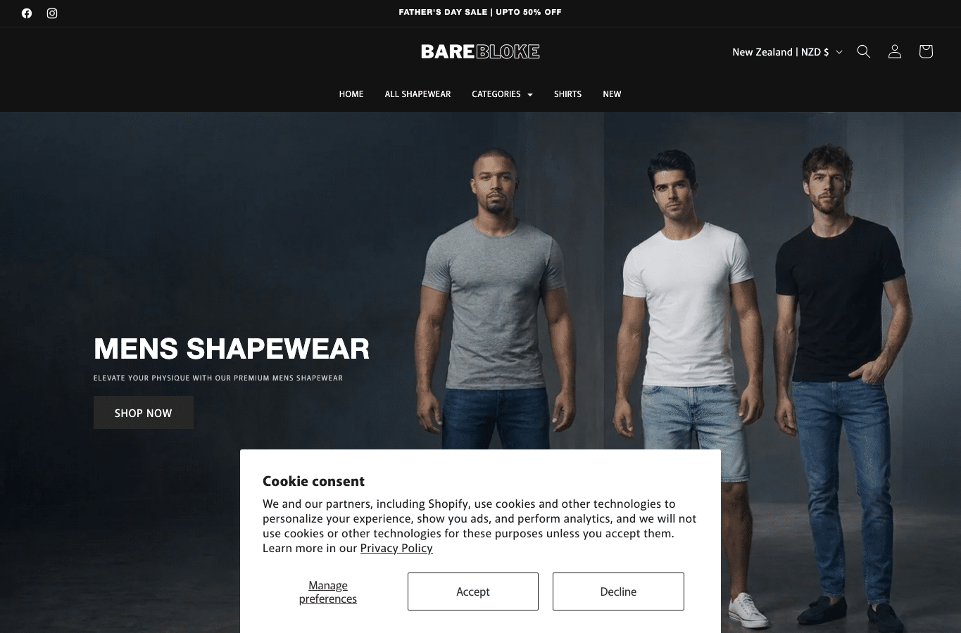 Screenshot preview of barebloke.com