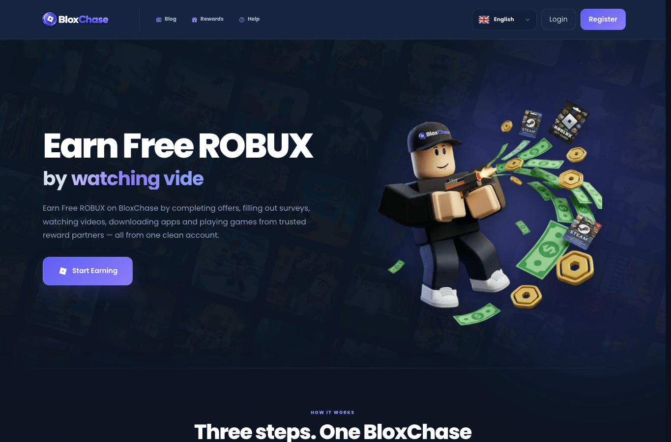 Screenshot preview of bloxchase.com