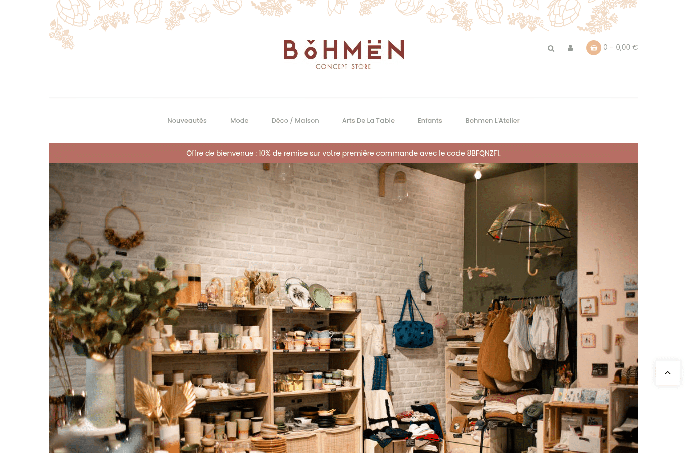 Screenshot preview of bohmen.fr