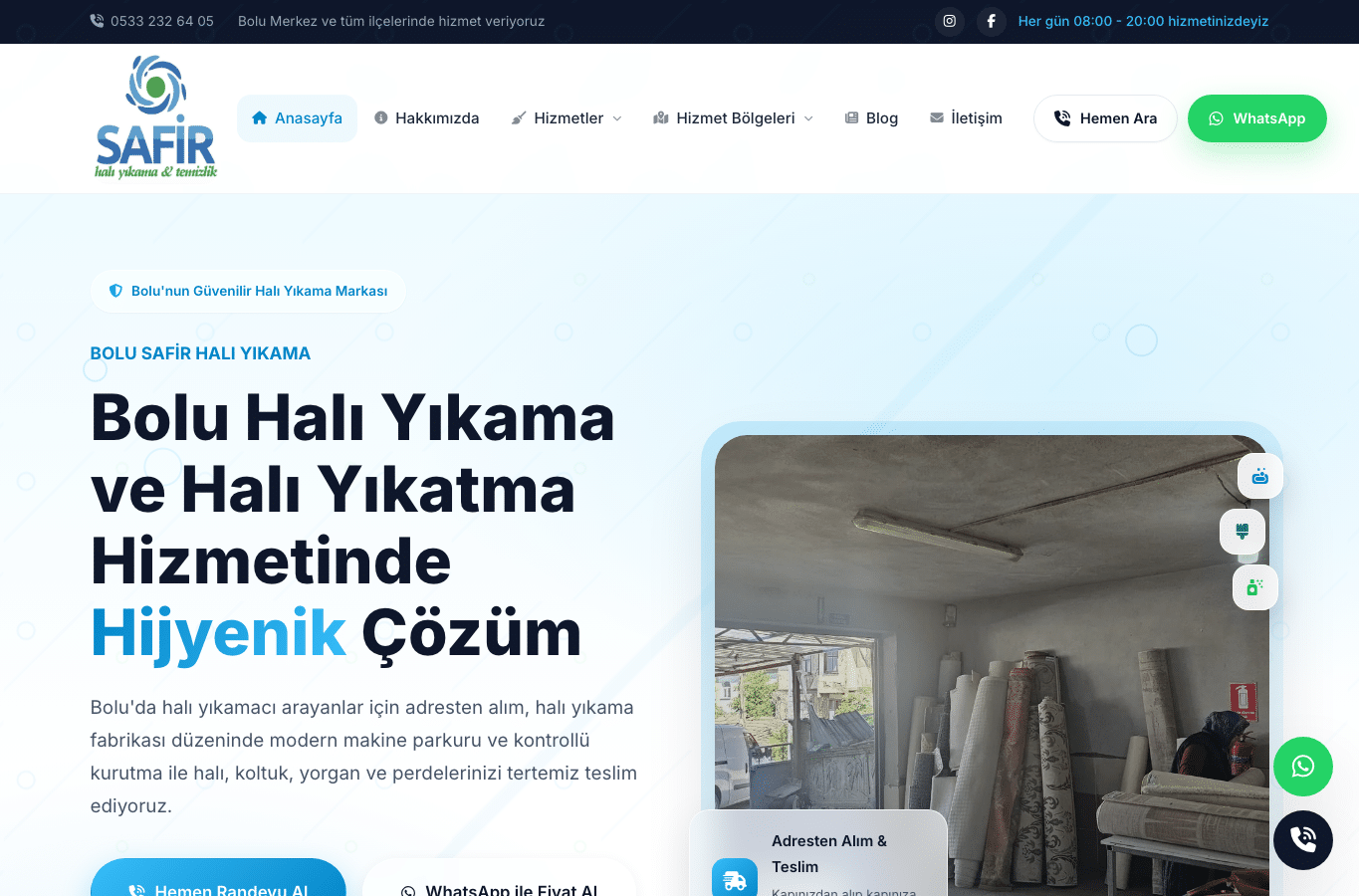 Screenshot preview of boluhaliyikamaci.com
