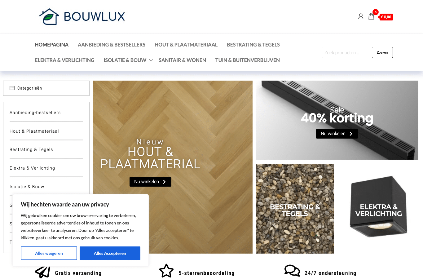 Screenshot preview of bouwlux.com