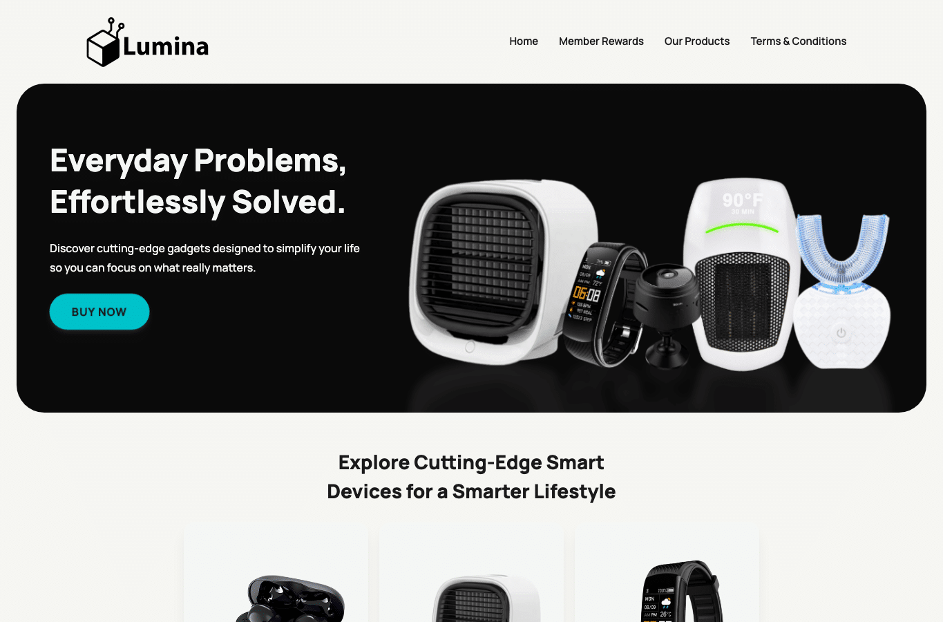 Screenshot preview of buylumina.co