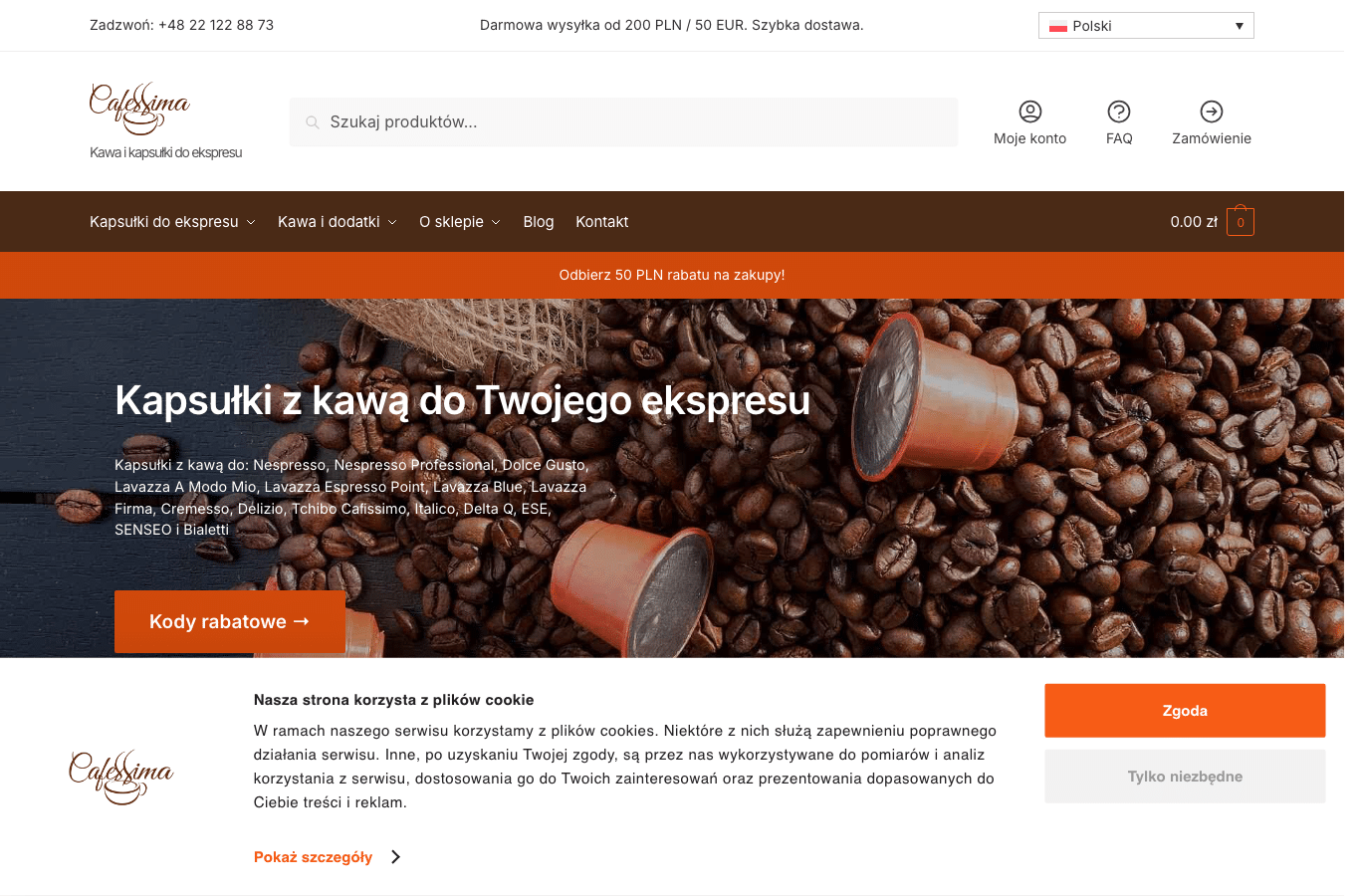 Screenshot preview of cafessima.pl