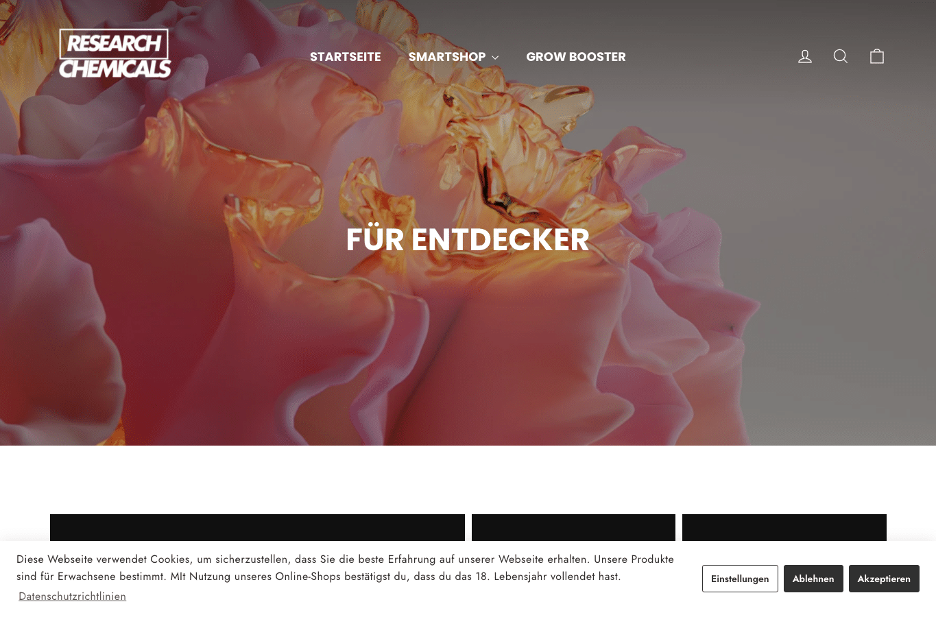 Screenshot preview of chemicals-research.de