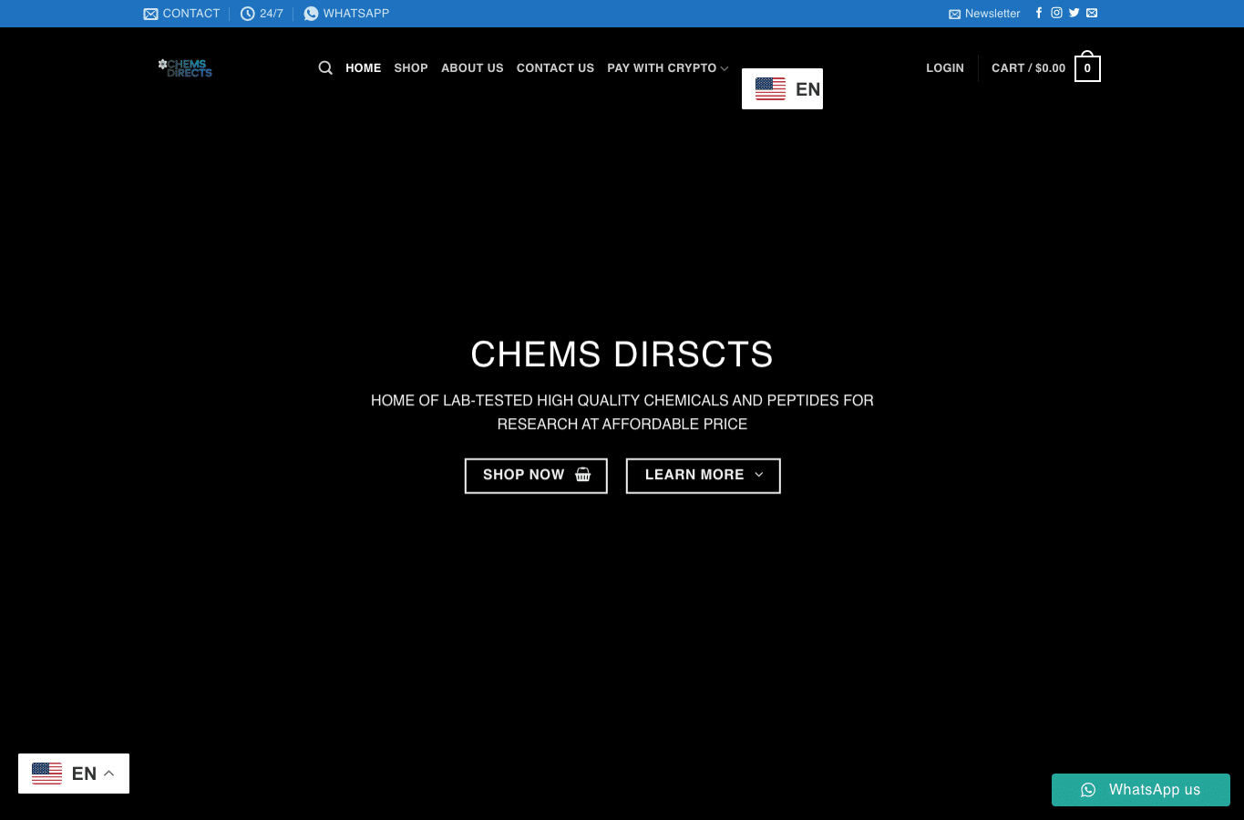 Screenshot preview of chemsdirects.com