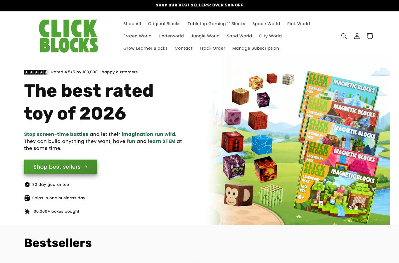Screenshot preview of click-blocks.com