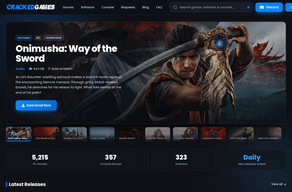 Screenshot preview of cracked-games.org