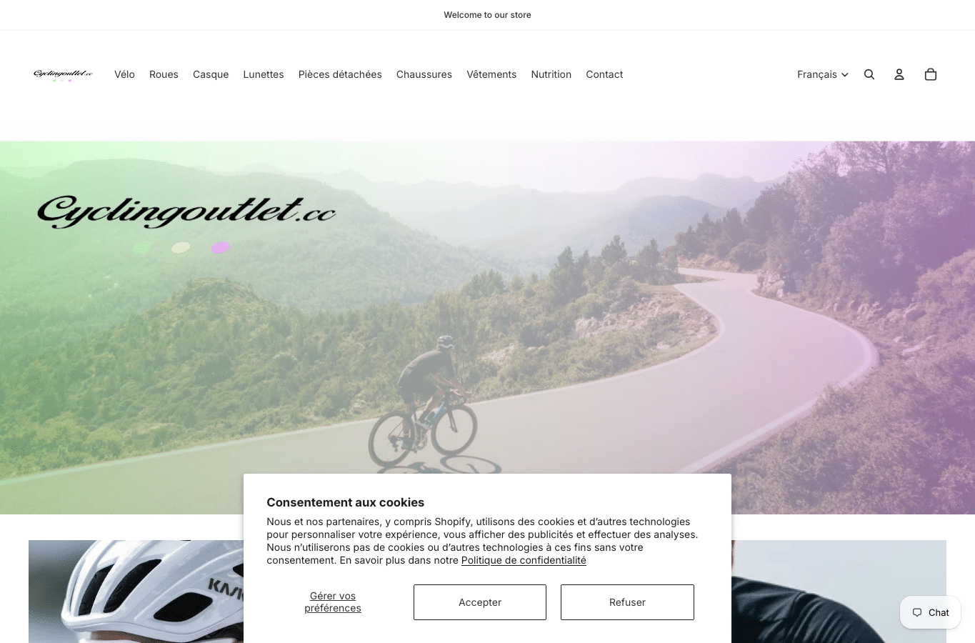 Screenshot preview of cyclingoutlet.cc
