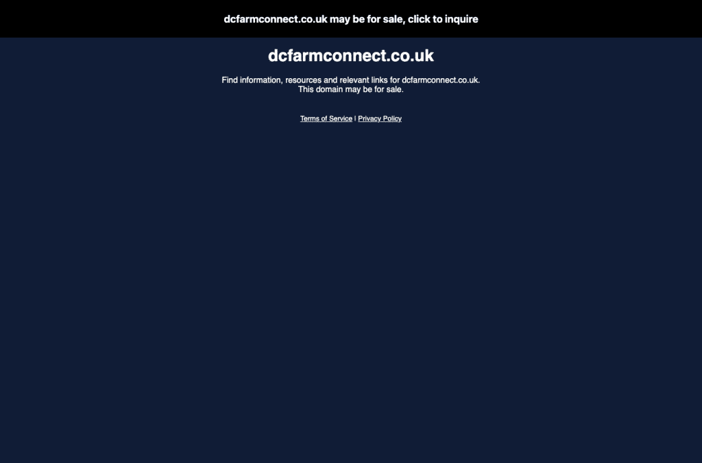 Screenshot preview of dcfarmconnect.co.uk