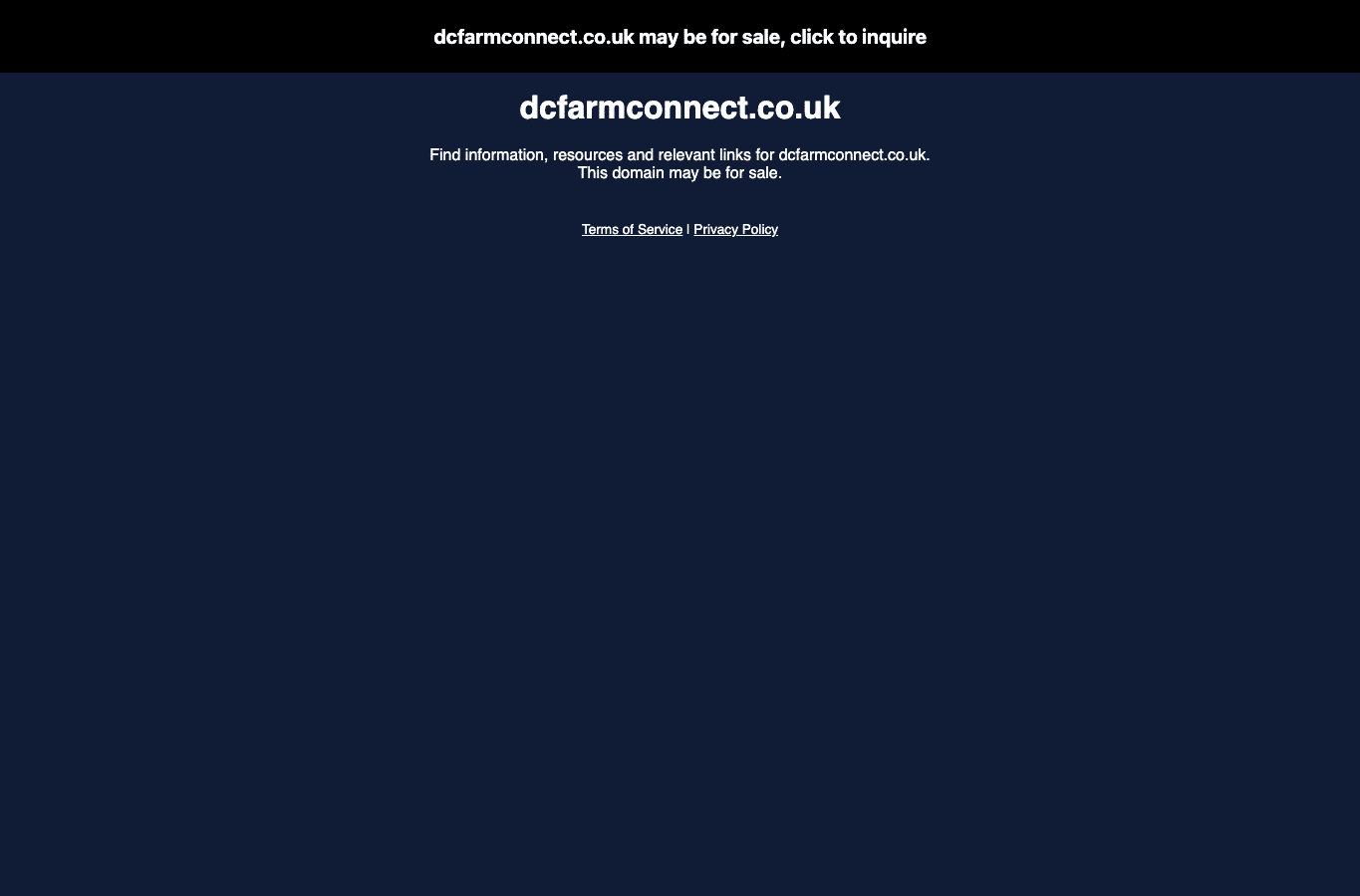 Screenshot preview of dcfarmconnect.co.uk