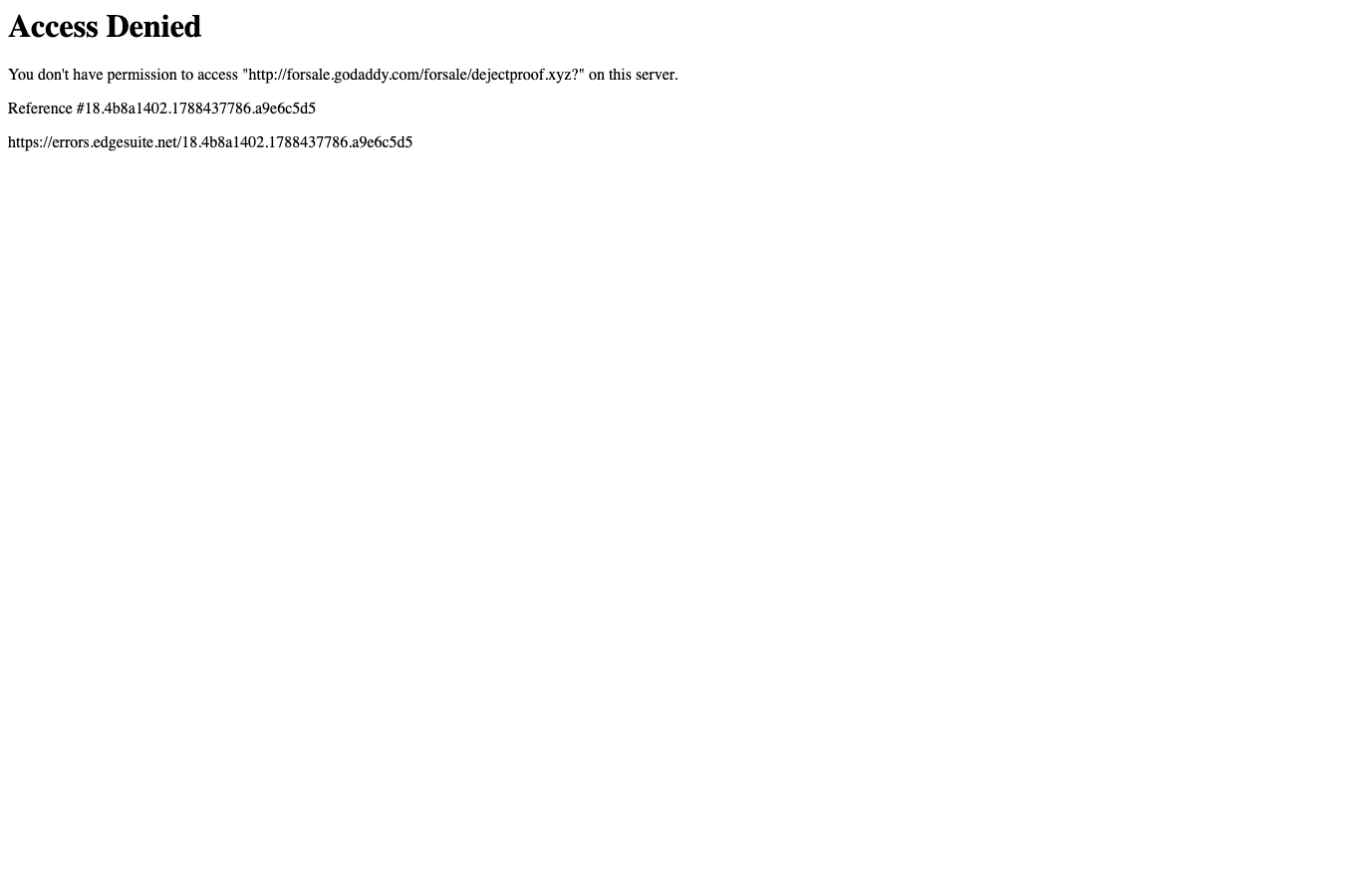 Screenshot preview of dejectproof.xyz