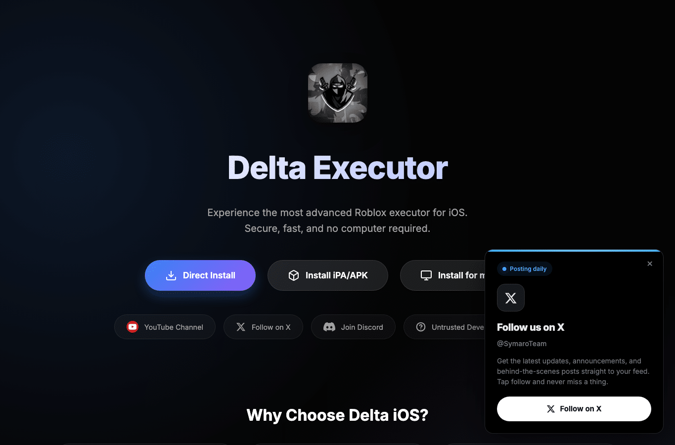 Screenshot preview of delta.bz