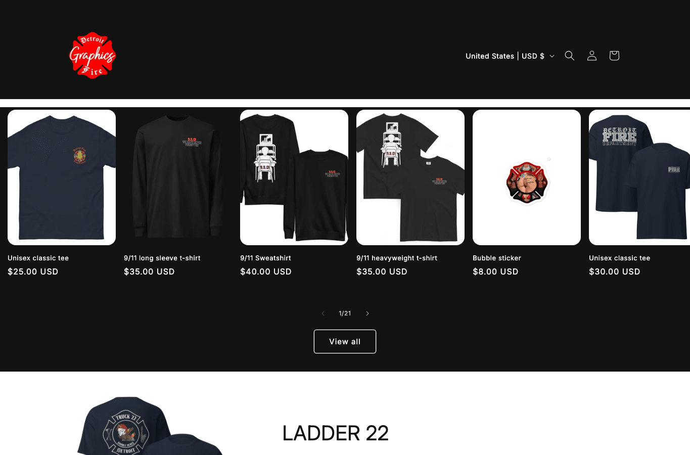 Screenshot preview of detroitfiregrahics.com