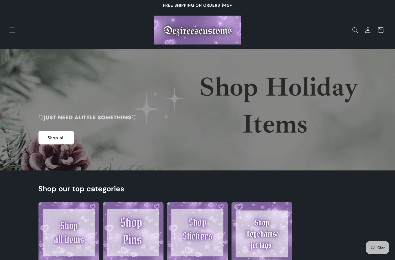 Screenshot preview of dezireescustoms.com
