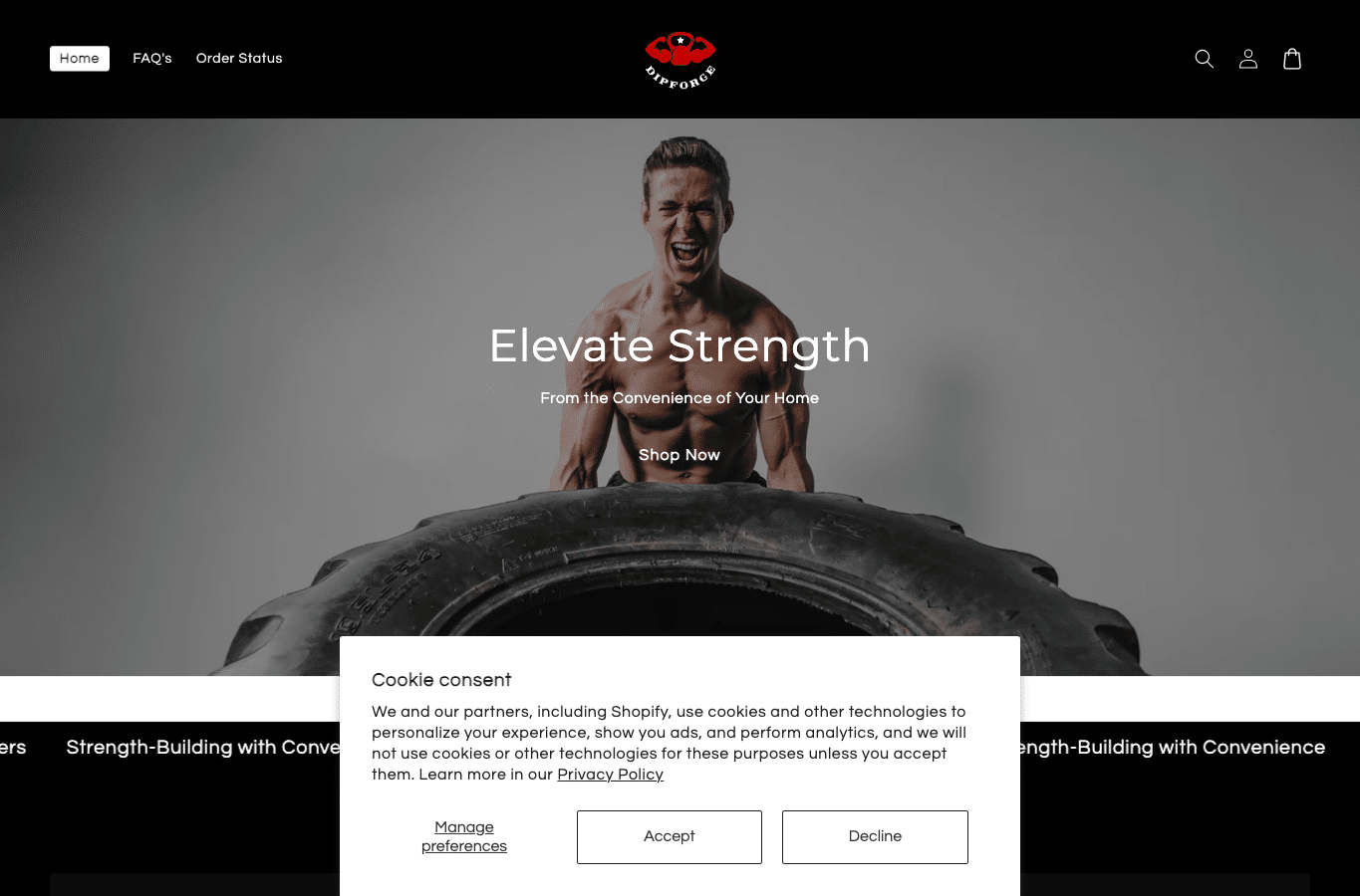 Screenshot preview of dipforgestore.com
