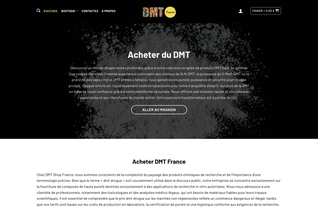 Screenshot preview of dmtshop.fr