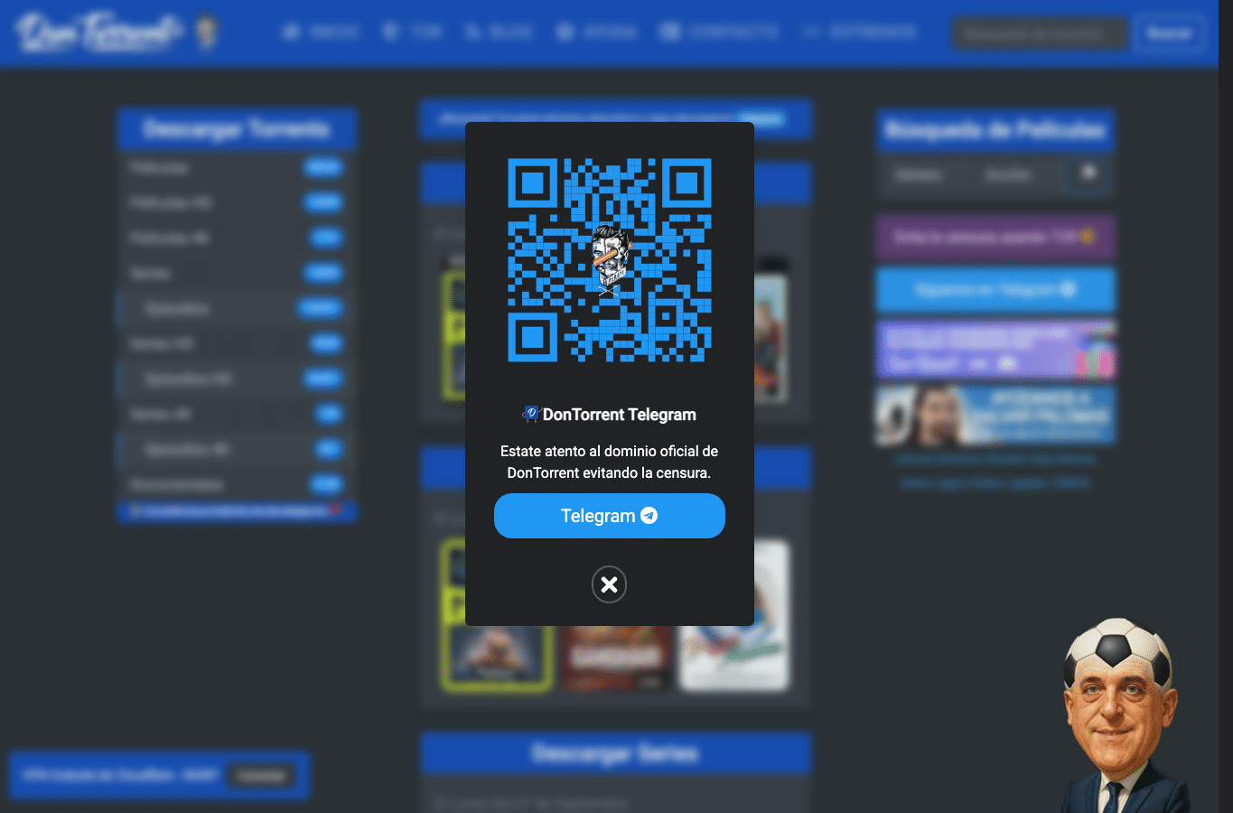 Screenshot preview of dontorrent.supply