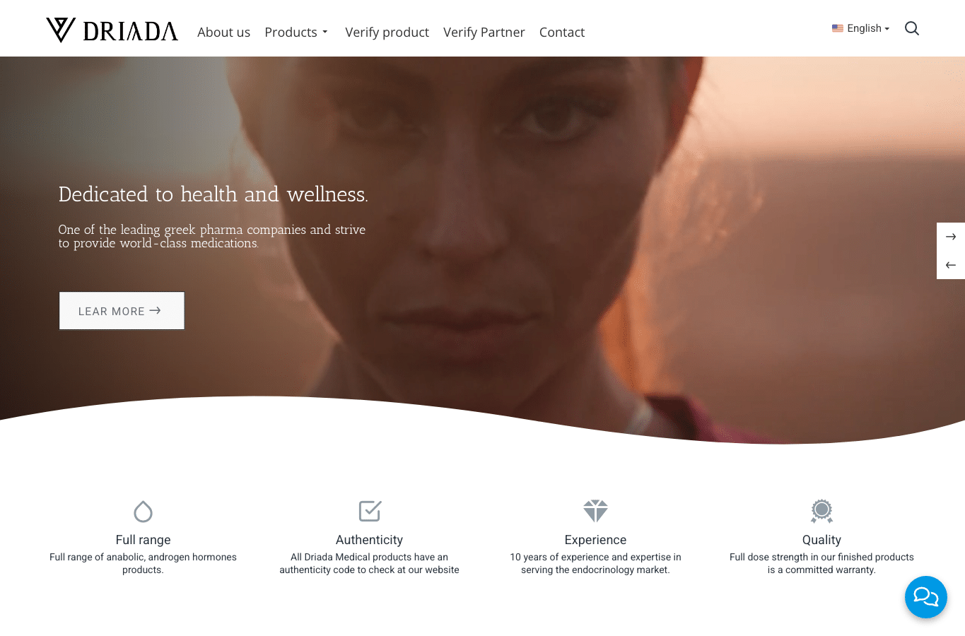 Screenshot preview of driadamedical.com