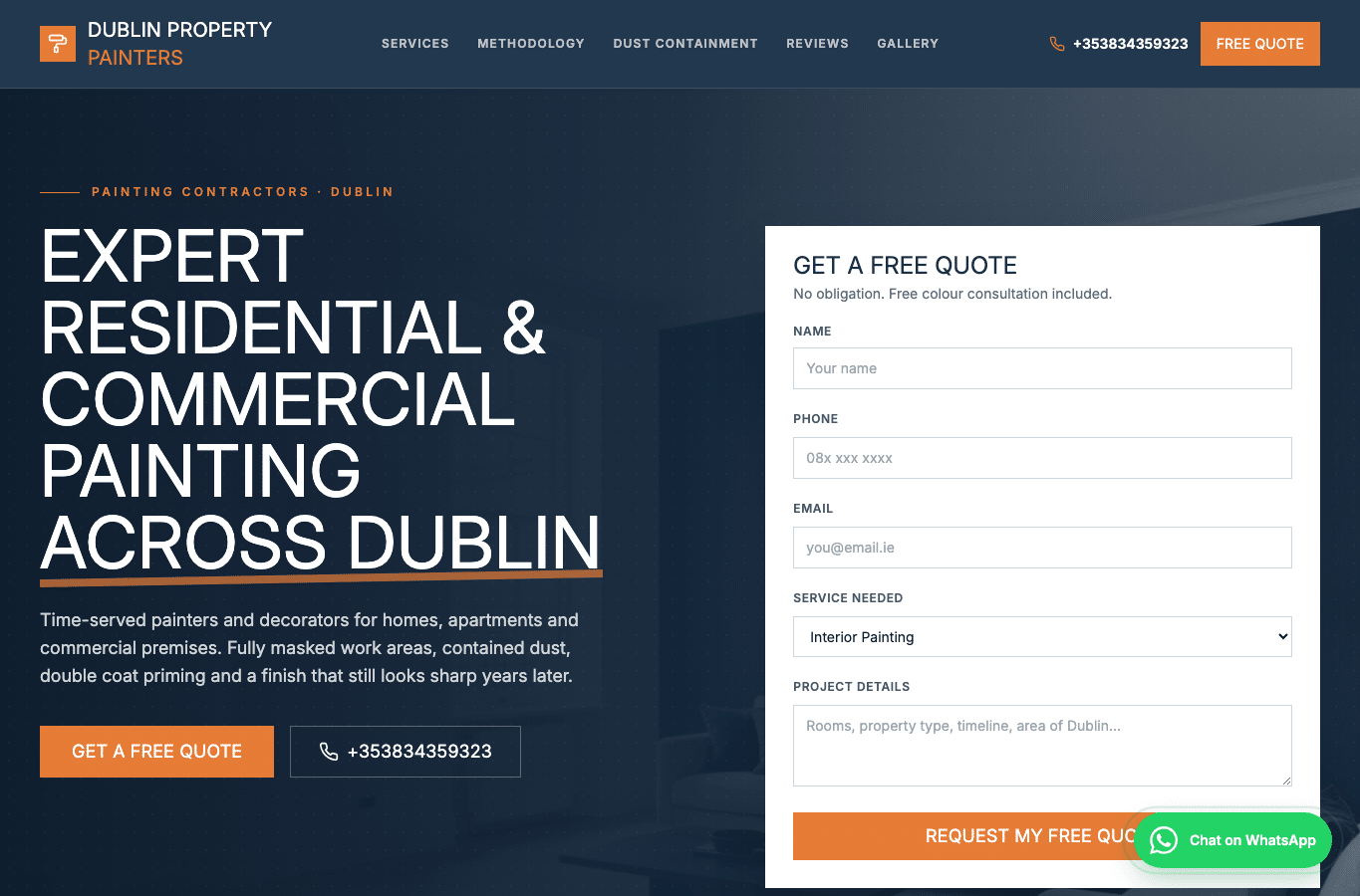 Screenshot preview of dublinpropertypainters.ie