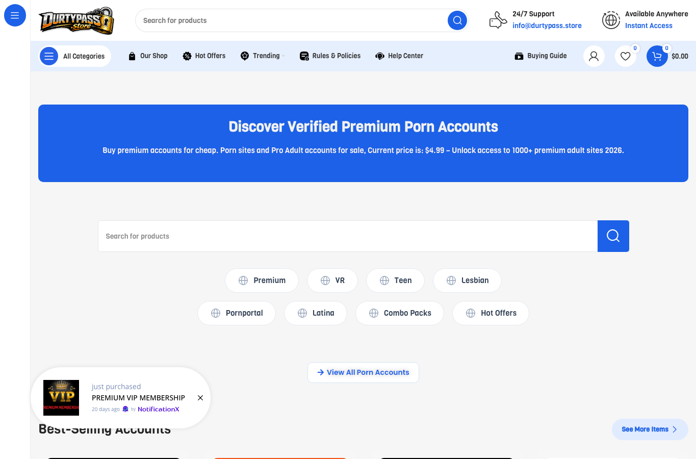 Screenshot preview of durtpass.store