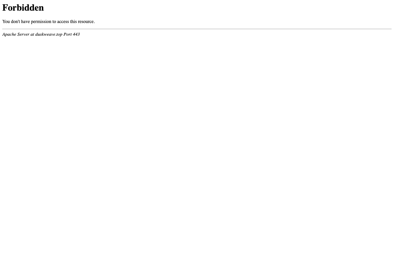 Screenshot preview of duskweave.top