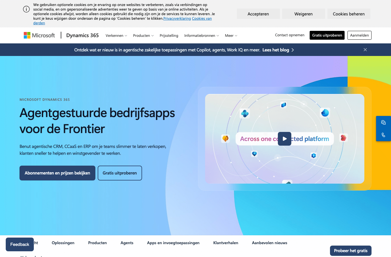 Screenshot preview of dynamics.com