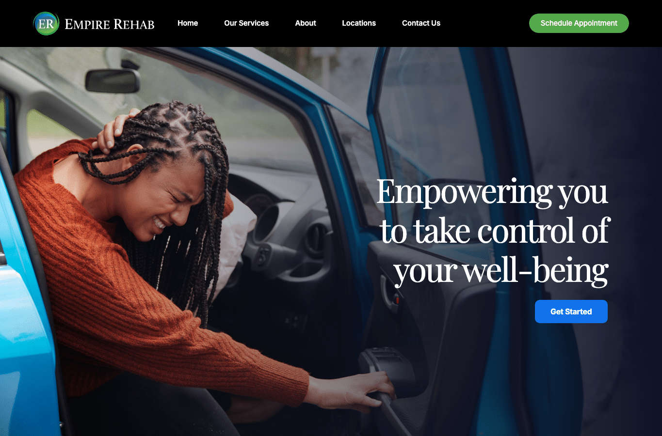 Screenshot preview of empirerehabclinics.com