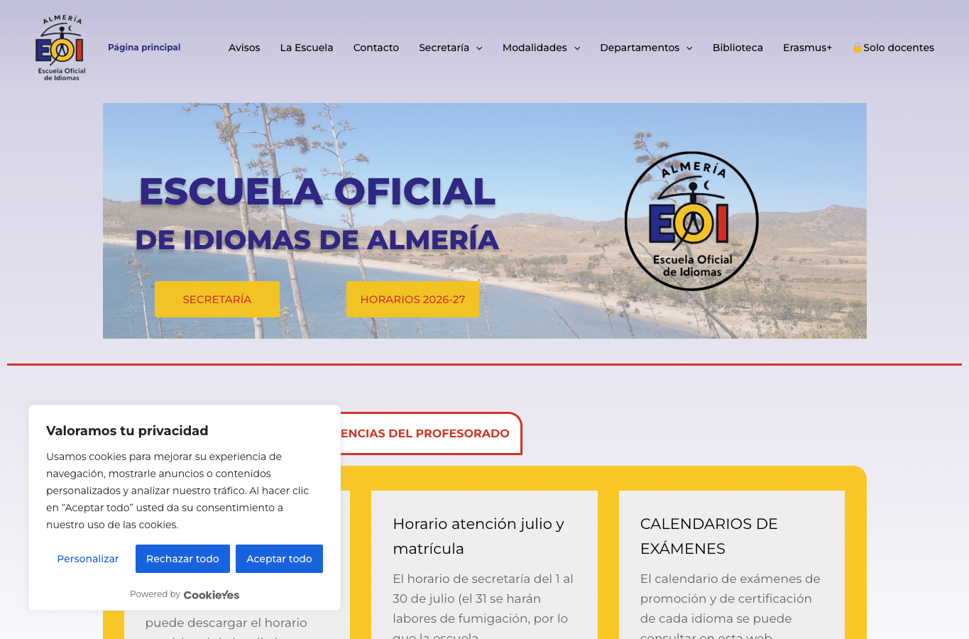 Screenshot preview of eoialmeria.es