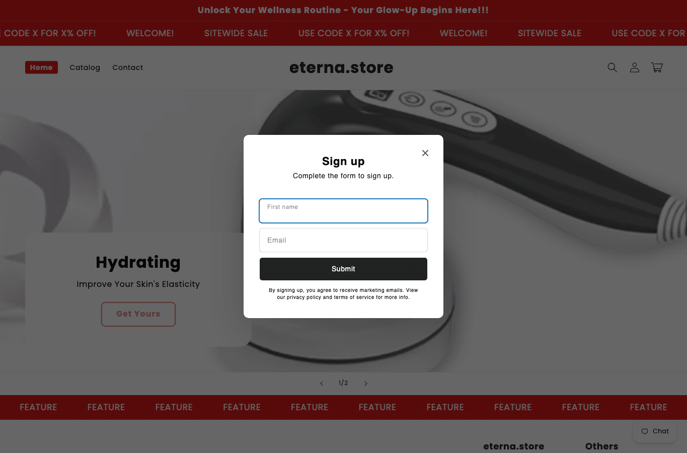 Screenshot preview of eterna.store