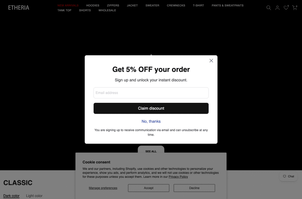 Screenshot preview of etheriauclo.com