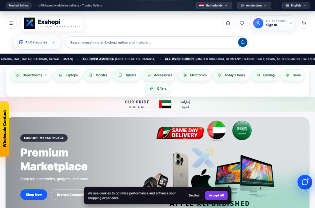 Screenshot preview of exshopi.com
