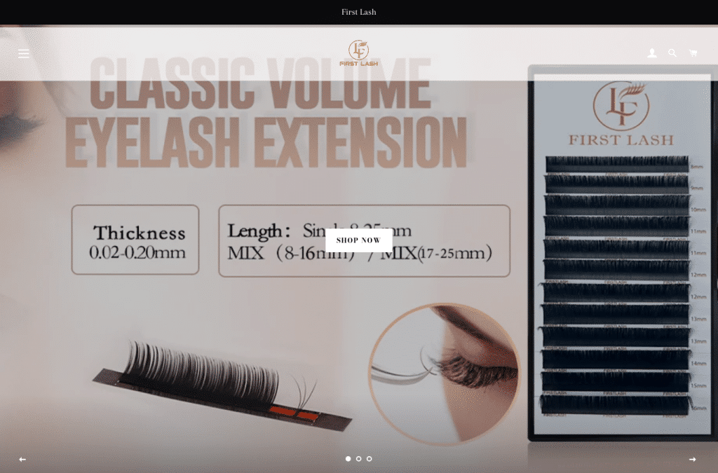 Screenshot preview of firstlashbeauty.com
