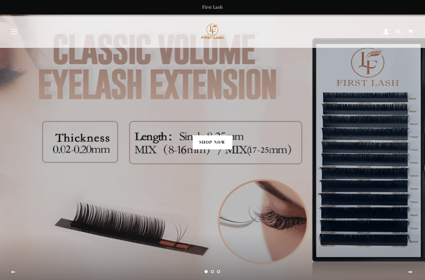 Screenshot preview of firstlashbeauty.com