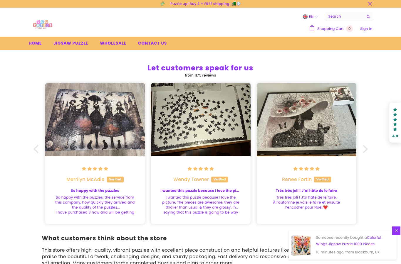 Screenshot preview of fun-puzzle.com