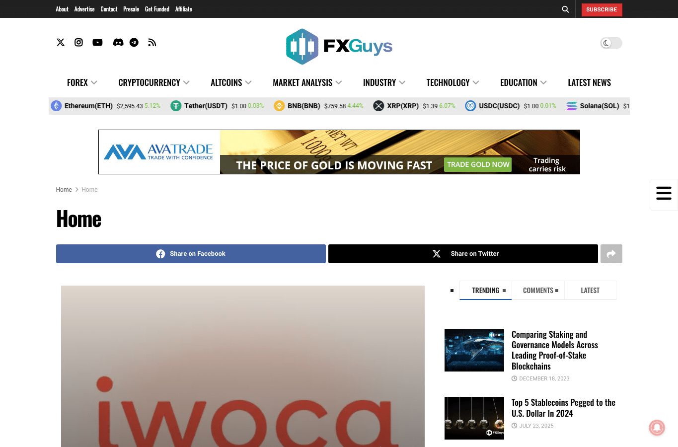 Screenshot preview of fxguys.io