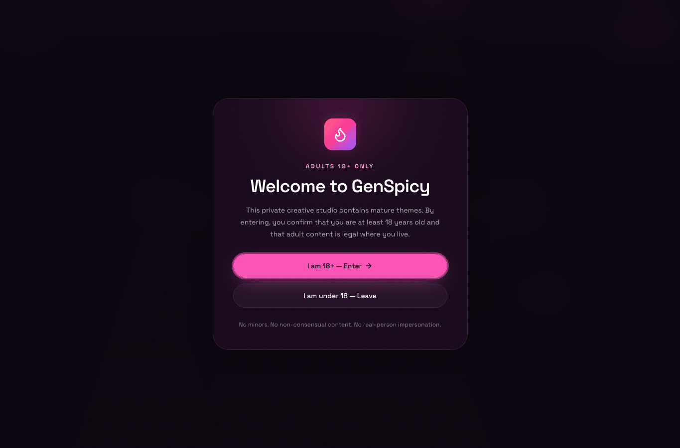 Screenshot preview of genspicy.com
